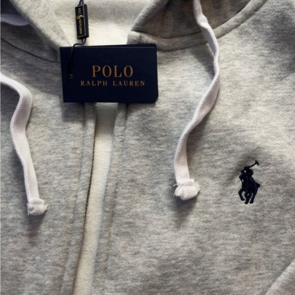 Polo Ralph Lauren, Medium, Men's Fleece Full-Zip Hoodie Heather Gray (M) - Picture 2 of 11